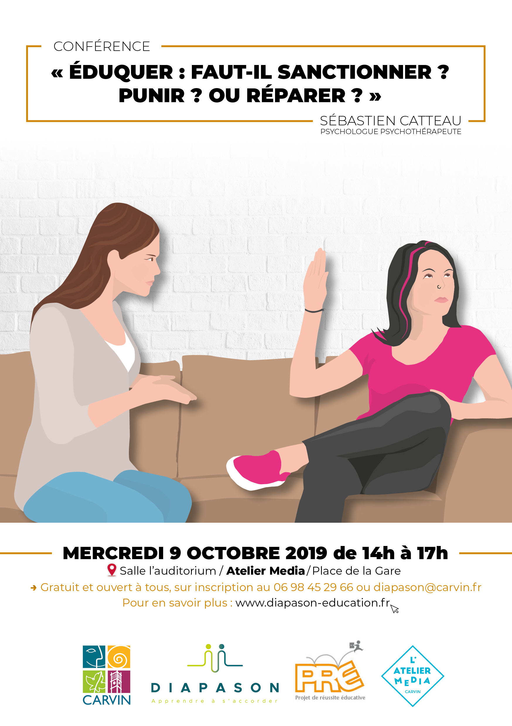 CONFERENCE « Eduquer : faut-il sanctionner ? Punir ? Réparer ? »